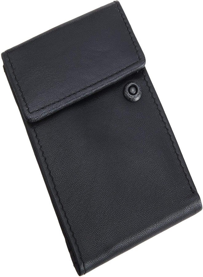 شوب فورك محفظة نقود جلدية سوداء من شوب فورك، حامل بطاقات بسيط للرجال - Image 1